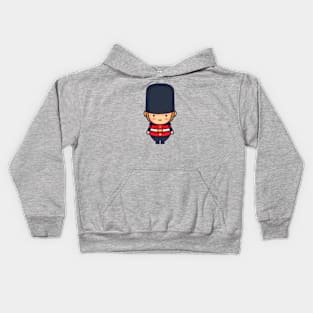 Cute British Royal Guard Cartoon Kids Hoodie